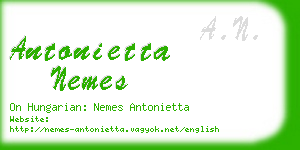 antonietta nemes business card